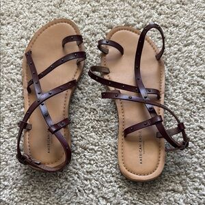 American Eagle Outfitters Brown Strappy Sandals
